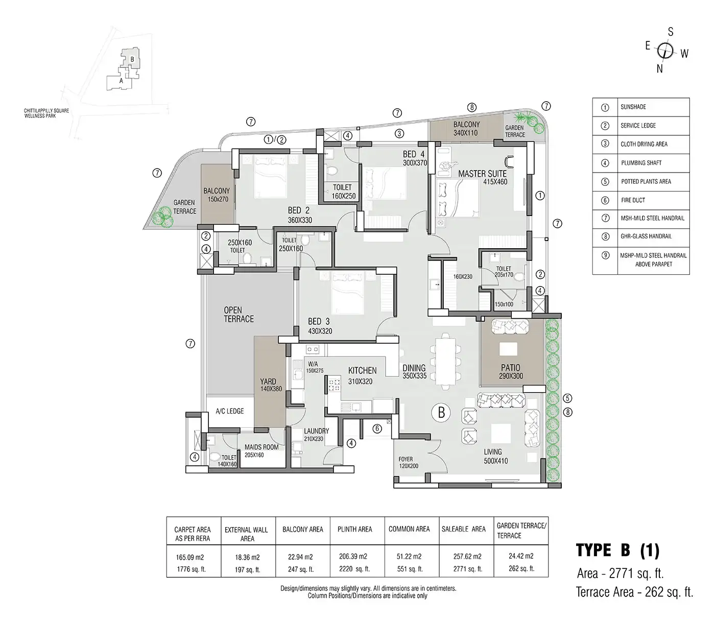 2 BHK home layout at Brigade WTC Devanahalli