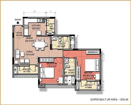 Brigade Orchards L&M Tower floor plan1